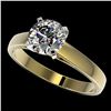 Image 1 : 1.55 ctw Certified Quality Diamond Engagment Ring 10k Yellow Gold - REF-236W3H