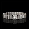 Image 1 : 19.48 ctw Emerald Cut & Oval Diamond Bracelet 18K White Gold - REF-2068X4A