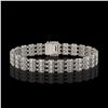 Image 2 : 19.48 ctw Emerald Cut & Oval Diamond Bracelet 18K White Gold - REF-2068X4A