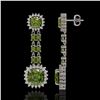 Image 2 : 18.38 ctw Tourmaline & Diamond Earrings 14K White Gold - REF-416R9K
