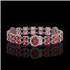 Image 2 : 17.79 ctw Tourmaline & Diamond Bracelet 14K White Gold - REF-290F5M