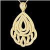 Image 1 : 1.50 ctw Micro Pave VS/SI Diamond Necklace 18k Yellow Gold - REF-154M8G
