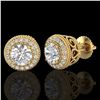 Image 2 : 1.55 ctw VS/SI Diamond Solitaire Art Deco Stud Earrings 18k Yellow Gold - REF-259M3G