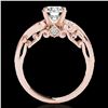 Image 2 : 1.5 ctw Certified Diamond Solitaire Antique Ring 10k Rose Gold - REF-245H5R