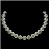 Image 1 : 72.27 ctw Tourmaline & Diamond Victorian Necklace 14K White Gold - REF-2169W8H