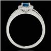 Image 2 : 1.2 ctw SI Certified Fancy Blue Diamond Solitaire Halo Ring 10k White Gold - REF-122Y8X