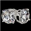 Image 3 : 4 ctw Certified Diamond Solitaire Stud Earrings 10k White Gold - REF-862X5A
