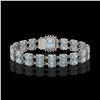 Image 3 : 17.67 ctw Sky Topaz & Diamond Bracelet 14K White Gold - REF-178M2G