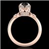 Image 3 : 1.75 ctw Fancy Black Diamond Engagment Art Deco Ring 18k Rose Gold - REF-134X5A