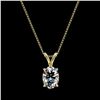 Image 3 : 1 ctw Certified VS/SI Quality Oval Diamond Necklace 10k Yellow Gold - REF-239K3Y