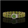 Image 1 : 17.35 ctw Tourmaline & Diamond Bracelet 14K Yellow Gold - REF-245X5A