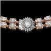 Image 3 : 29.98 ctw Rare Oval Diamond Necklace 18K Rose Gold - REF-3584G9W