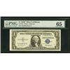 Image 1 : 1935F $1 Silver Certificate PMG 65