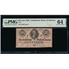 Image 1 : 50 Cent 1863 Confederate T-63 Note PMG 64