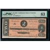 Image 1 : 1864 $2 T-70 Confederate PMG 63