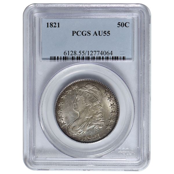 1821 Capped Bust Half Dollar PCGS AU55