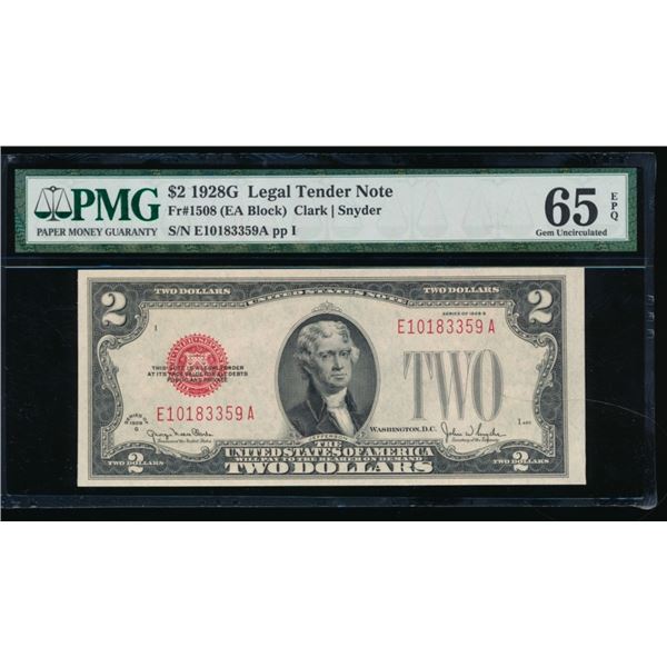 1928G $2 Legal Tender Note PMG 65EPQ