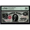 Image 1 : 1917 $1 Legal Tender Note PMG 58