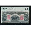 Image 1 : 1901 $10 Bison Legal Tender Note PMG 53