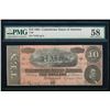 Image 1 : 1864 $10 T-68 Confederate PMG 58