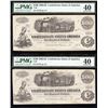 Image 1 : 1862-63 $100 Consecutive T-40 Confederates PMG 40