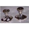 Image 1 : PAIR OF BIRMINGHAM SILVER 3½" CANDLESTICKS