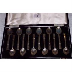 CASED SET OF 12 WALKER AND HALL SHEFFIELD 