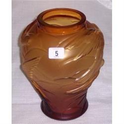 9½" LALIQUE STYLE GLASS VASE