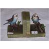 Image 1 : PAIR OF ONYX COLD PAINTED BUDGIE BOOK ENDS
