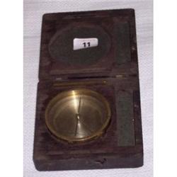 CASED NAUTICAL COMPASS SIGNED M BERGE LOND