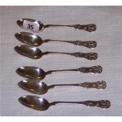 SET OF 6 GEORGIAN GLASGOW SILVER SPOONS DA