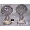 Image 1 : PAIR OF 12" CUT CRYSTAL BOWL TABLE LAMPS