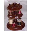 Image 1 : VICTORIAN MAHOGANY THREAD HOLDER AND QUANT