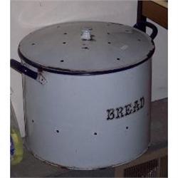 LARGE VICTORIAN ENAMEL BREAD BIN
