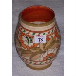 6½" CROWN DUCAL VASE SIGNED CHARLOTTE RHEA