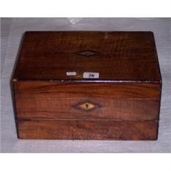 ROSEWOOD LAP DESK TOP CRACKED