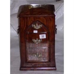 WALNUT 3 DRAWER JEWEL BOX WITH BEVELED GLA