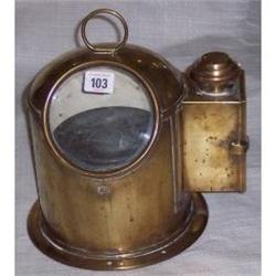 BRASS NAUTILUS COMPASS WITH SIDE PARAFIN L