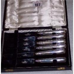 CASED SET OF WALKER AND HALL SHEFFIELD SIL