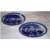 Image 1 : PAIR OF 14½" BLUE AND WHITE ORIENTAL DISPL