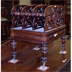 FINE VICTORIAN 1 DRAWER ROSEWOOD CANTERBER