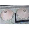 Image 3 : (2) Vintage Pairs of Glass Light Shades