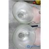Image 4 : (2) Vintage Pairs of Glass Light Shades