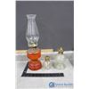 Image 1 : (3) Glass Oil Lamps