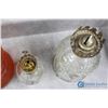 Image 5 : (3) Glass Oil Lamps