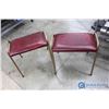 Image 1 : (2) Vintage Padded Stools