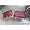 Image 2 : (2) Vintage Padded Stools