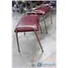 Image 3 : (2) Vintage Padded Stools
