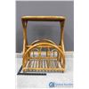 Image 1 : **Rattan Wicker Magazine Rack w/Table Top