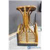 Image 2 : **Rattan Wicker Magazine Rack w/Table Top